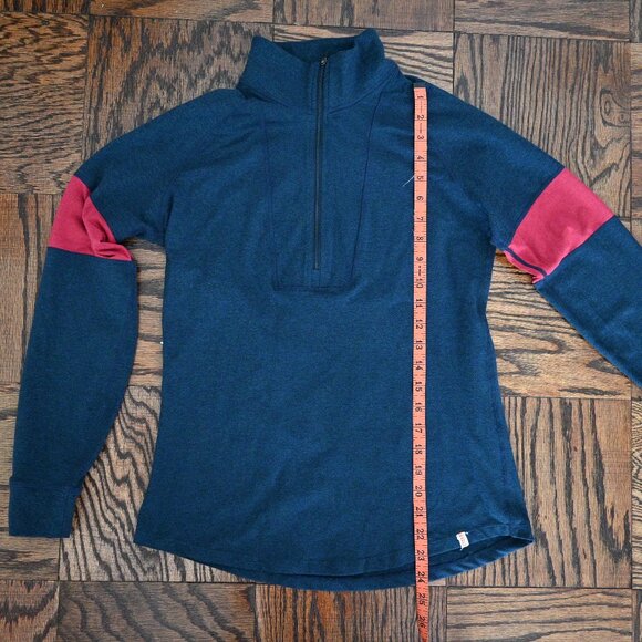 Marine Layer Weekend Sport Victoria Quarter Zip – Navy/Retro Red – Small - Picture 7 of 11
